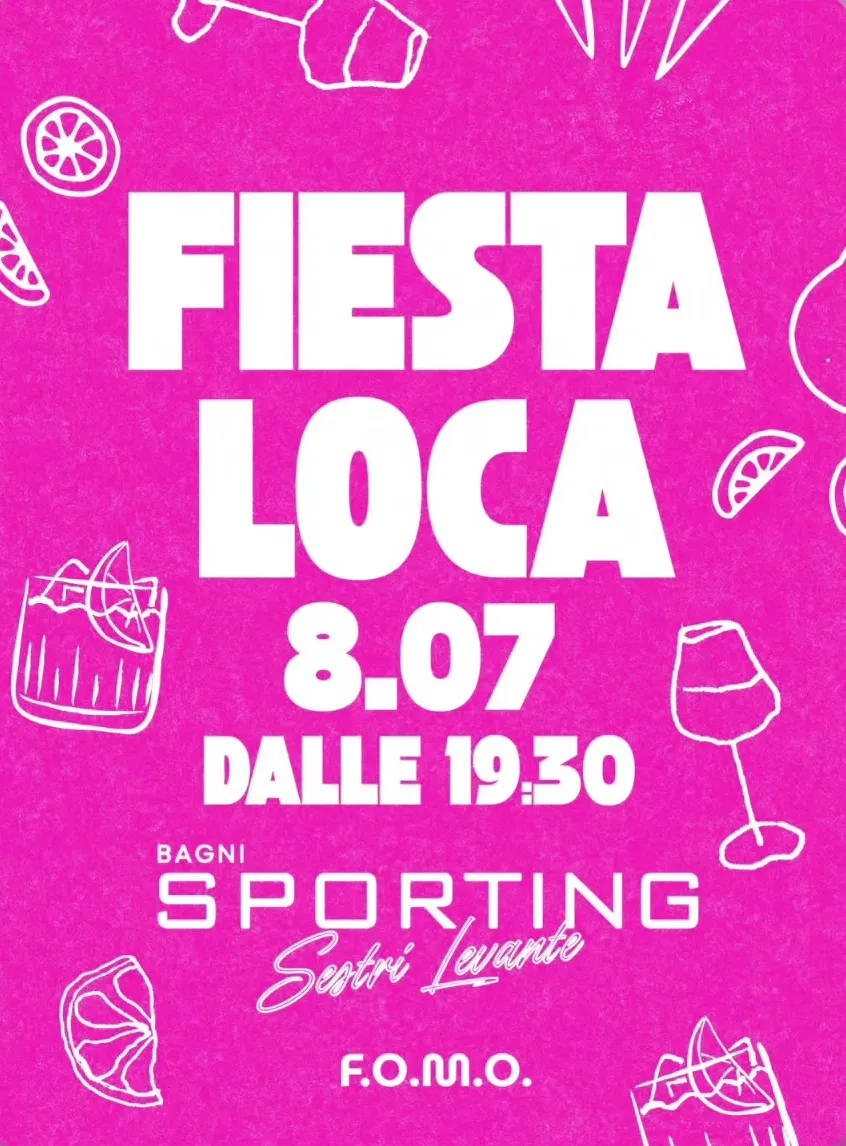 Fiesta Loca e Aperitivo in Spiaggia: il secondo imperdibile appuntamento firmato F.O.M.O. ai Bagni Sporting!🍹🎵